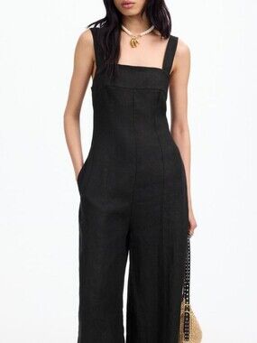 Madewell Wide Leg Black Modern Jumpsuit